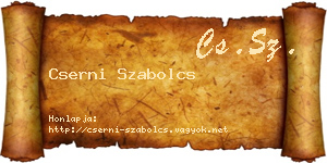 Cserni Szabolcs névjegykártya